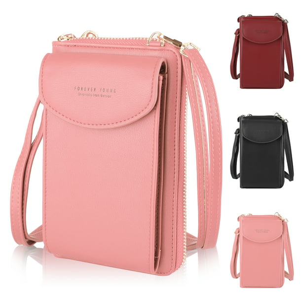 Pink Women Fashion Handbag Shoulder Bag Messenger Tote Leather Ladies Purse Satchel Accessories Best for Cards for Credit Cards for Gift Holder Color 